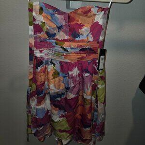 Guess Strapless Multicolor Dress Size 4 Women NWT